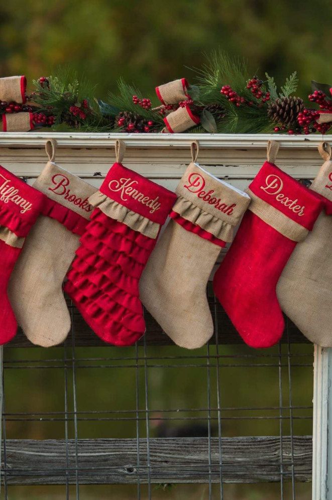 Personalized Christmas Bear Stocking Gold Metalic Timeless Family Stocking Made in Michigan Hand Knit and Embroidered Name Embellishment