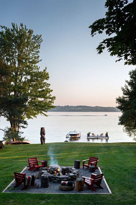 10 Fire Pits That Make Fall Evenings, Fire Pit By Lake