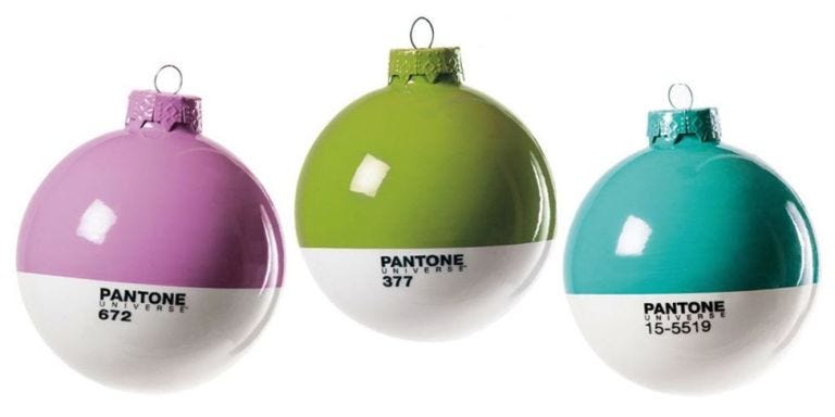 Pantone Christmas Ornaments Color Pantone Ornaments