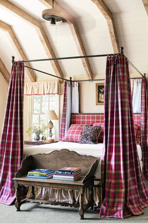 jane hawkins hoke plaid bedroom