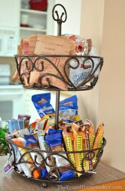 30 Best Kitchen Organization Ideas How To Organize Your The Frugal Homemaker Stack Snacks
