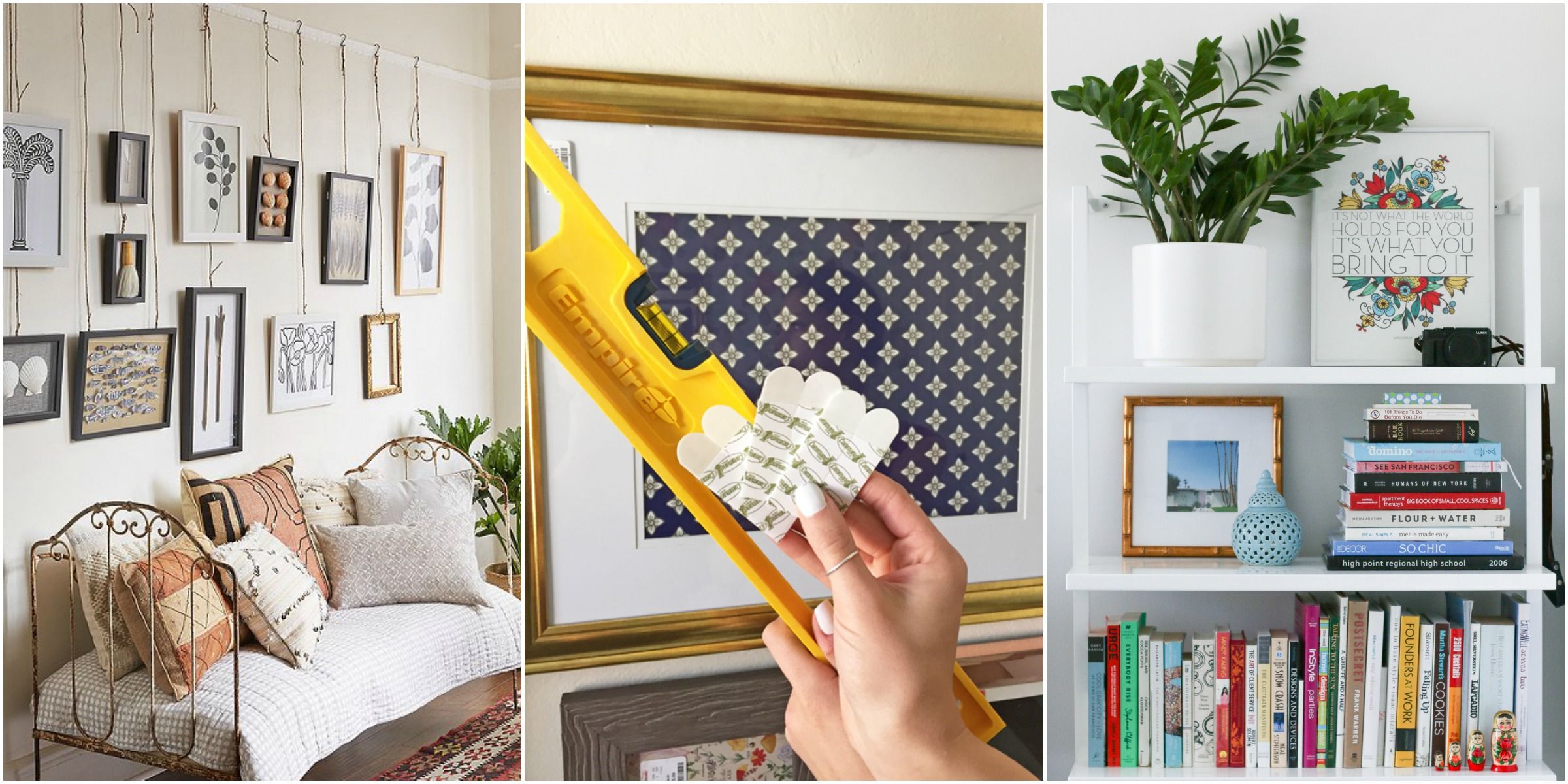 hanging wall decor without nails