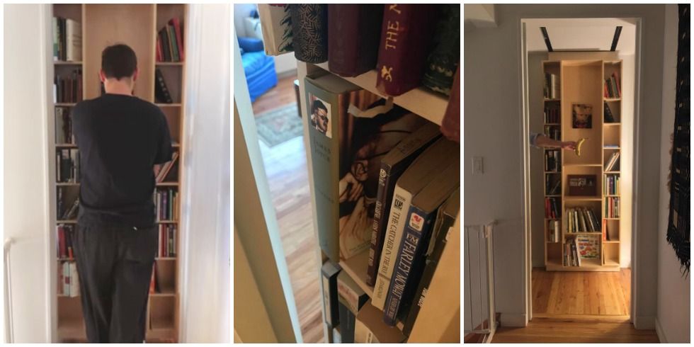 Secret Bookcase Door Hidden Passageway Diy