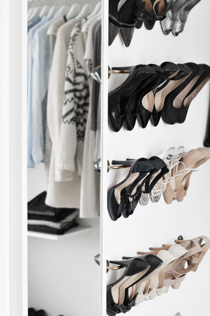 shoes in closet