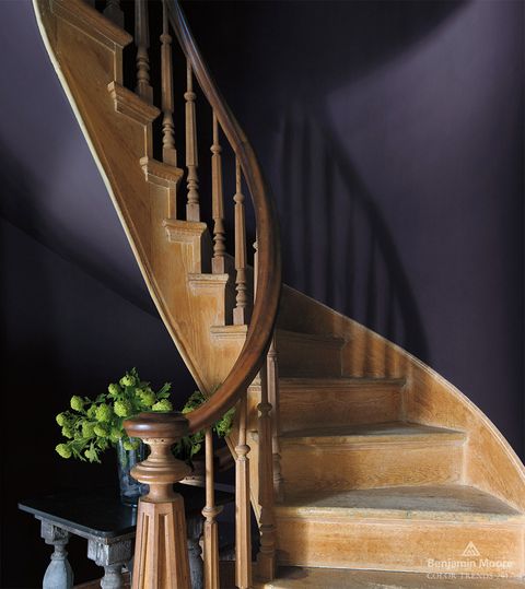 Stairs, Wood, Hardwood, Handrail, Real estate, Baluster, Wood stain, Flowerpot, Harp, Building material, 