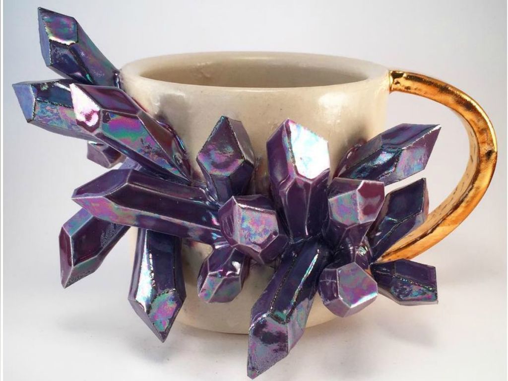 Aura Prism Crystal Mug Handmade Mug for a Unique and Artistic Way to Enjoy  Your Favorite Hot Beverage With a Touch of Natural Beauty 