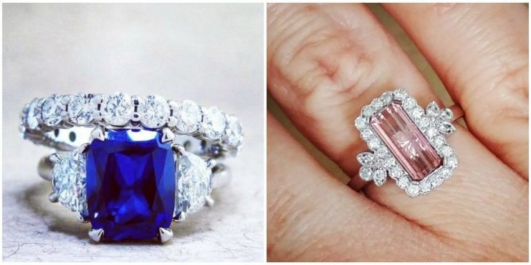 Stone Engagement Ring Trend - Colorful Engagement Rings