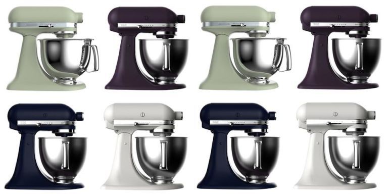 matte black violet kitchenaid mixer