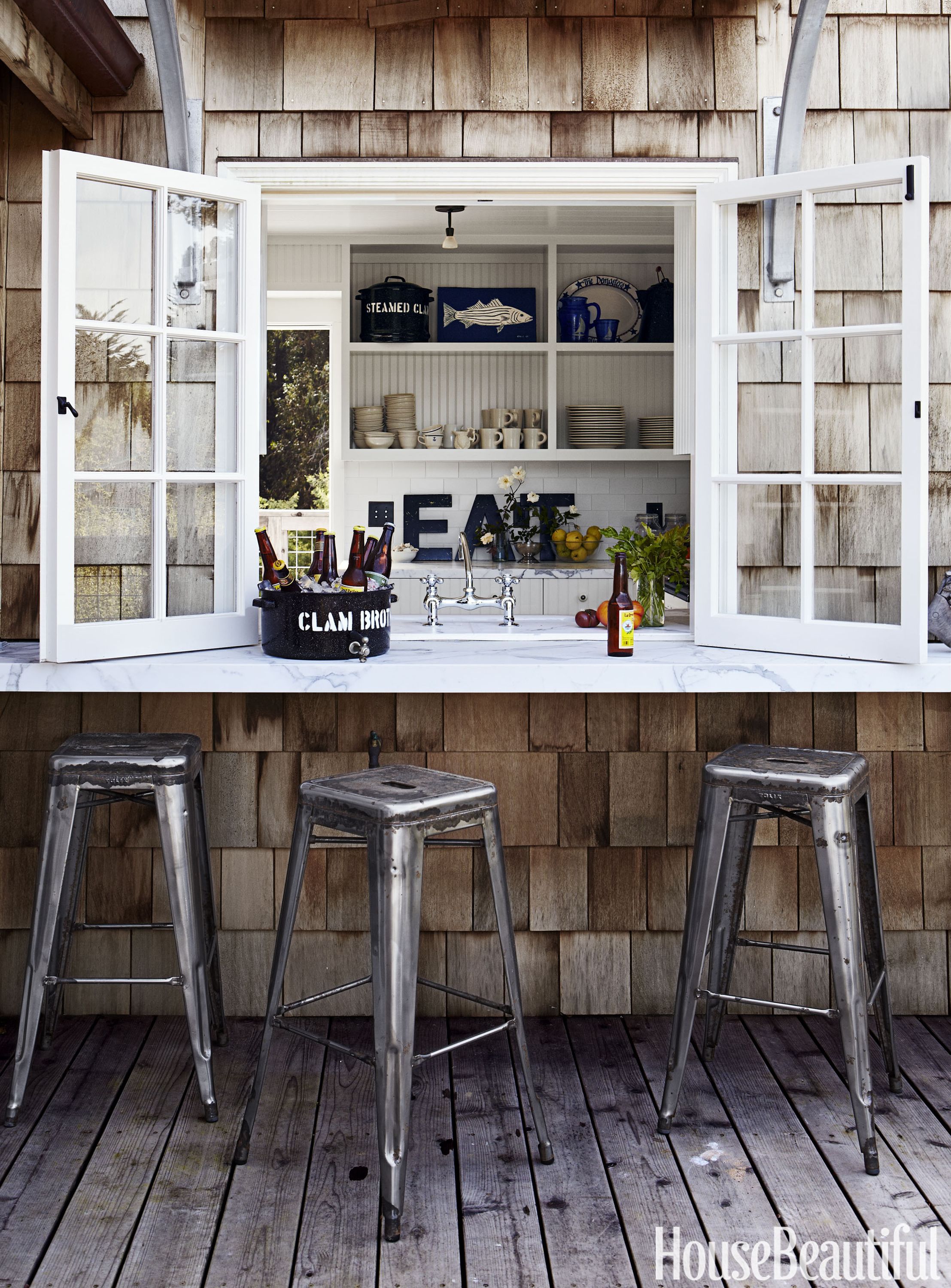 outdoor kitchen bar table