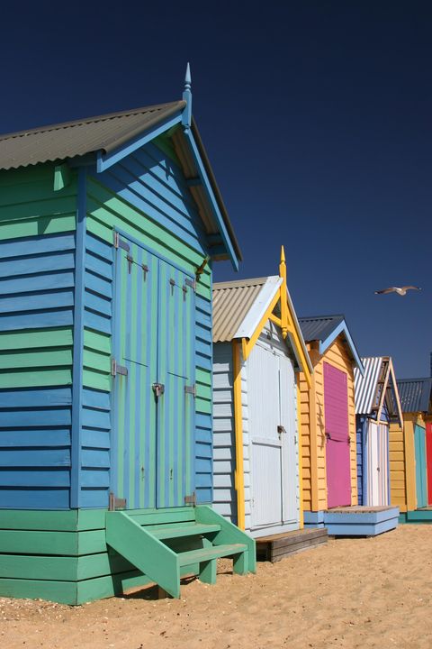 colorful beach towns