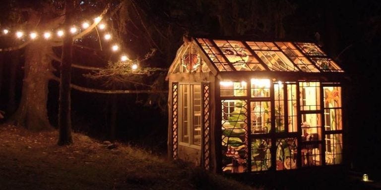 stained glass cabin cabin made out of stained glass windows holiday gifts for offices