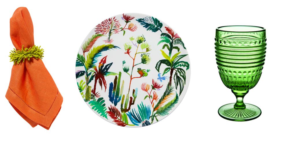 tropical tableware