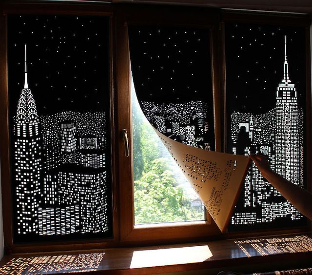 Blackout City Curtains - HoleWall City Shades