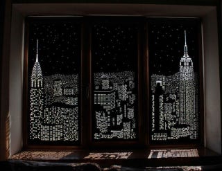 Blackout City Curtains Holewall Shades Image