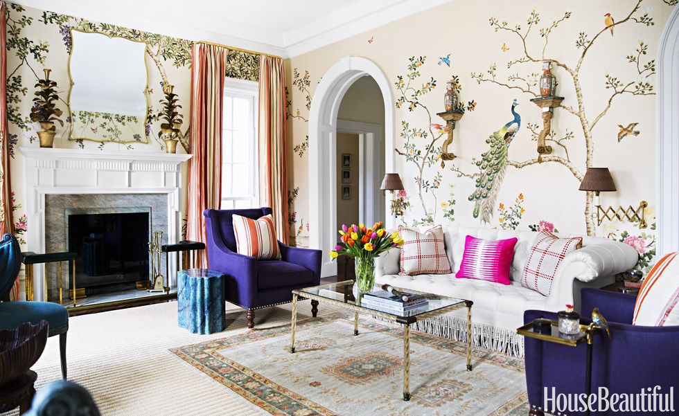 floral living room by celerie kemble and lindsey herod