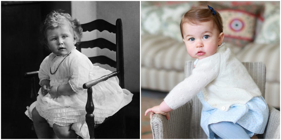 queen elizabeth ii and princess charlotte
