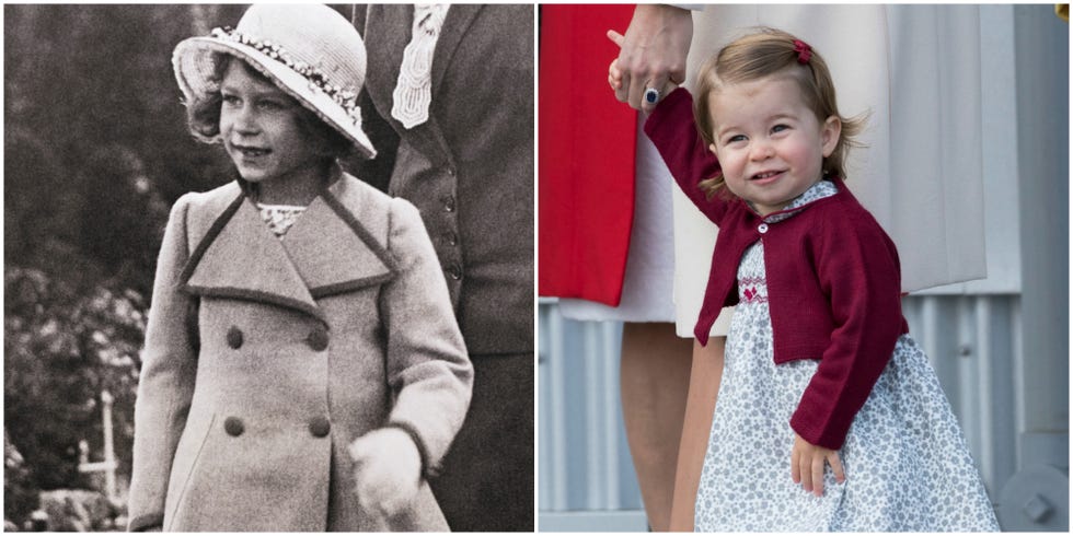 queen elizabeth ii and princess charlotte