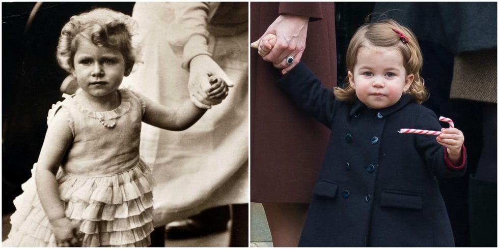 queen elizabeth ii and princess charlotte