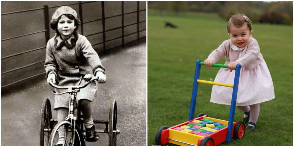 queen elizabeth ii and princess charlotte