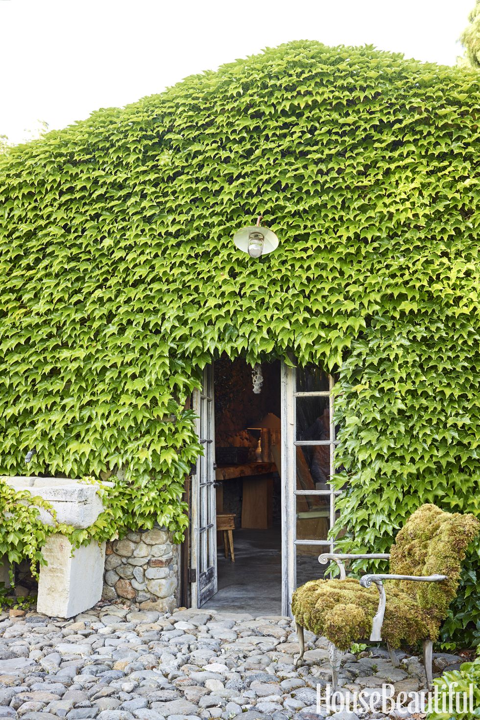 ivy-covered exterior