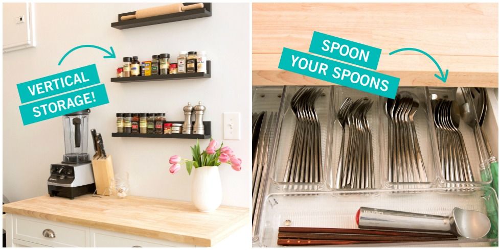 storage tricks for a tiny kitchen - small kitchen organization