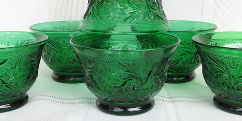 Green, Glass, Turquoise, Bowl, Tableware, Drinkware, Dishware, Serveware, Flowerpot, Ceramic, 