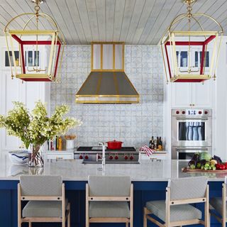 summer thornton blue and red kitchen