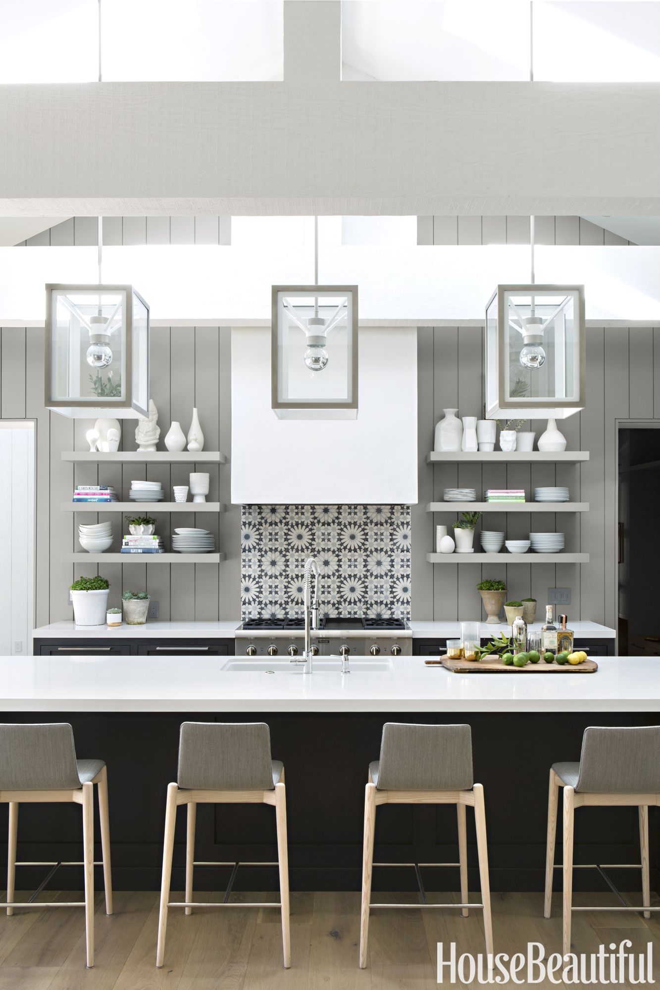 modern lighting over kitchen island