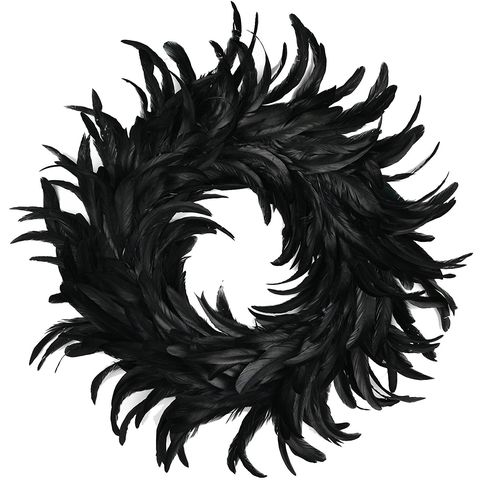 black feather wreath