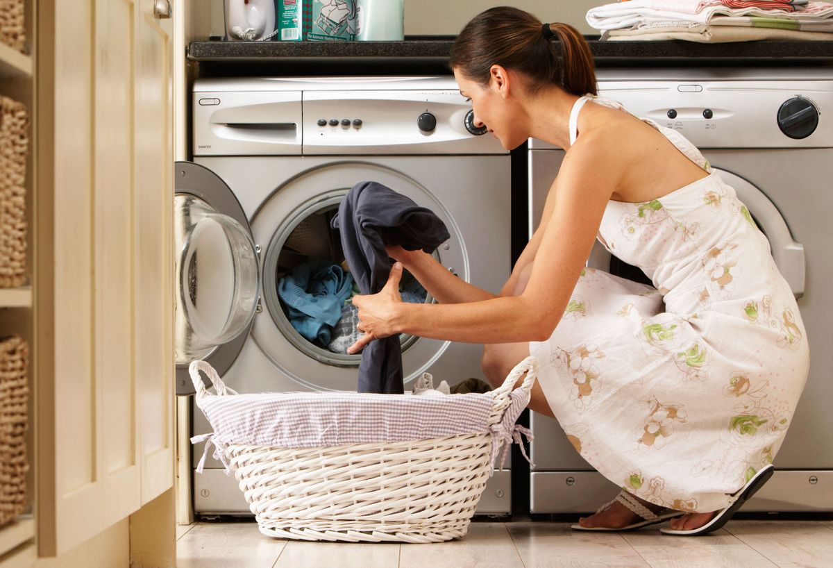 Woman doing washing