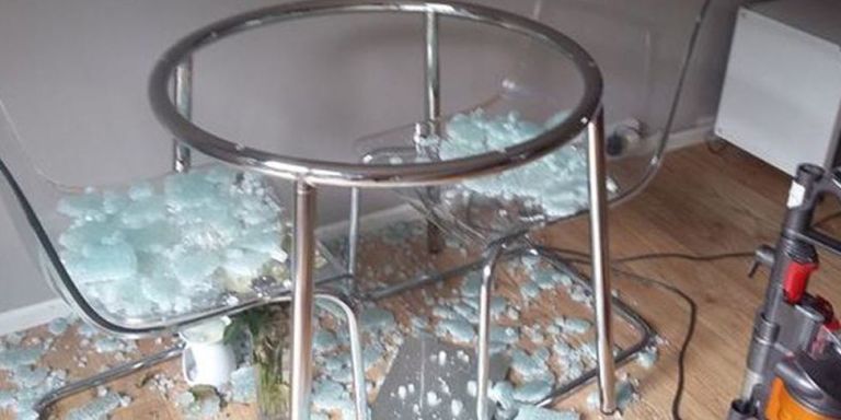 ikea round glass top table