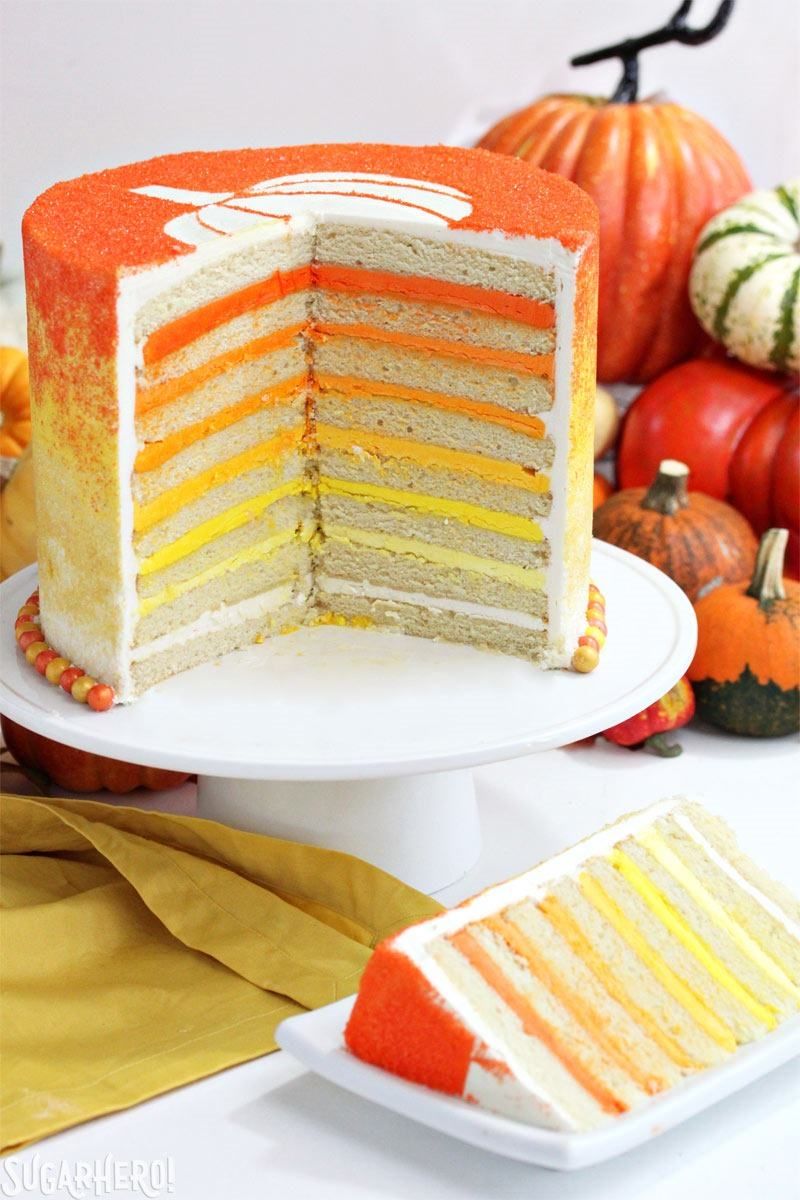 Candy Corn Layer Cake | Imperial Sugar