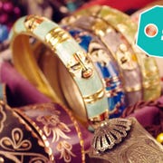 Bangle, Fashion accessory, Jewellery, Footwear, Magenta, Gold, Shoe, Metal, Bangle, Fashion accessory, Jewellery, Footwear, Magenta, Gold, Shoe, Metal,