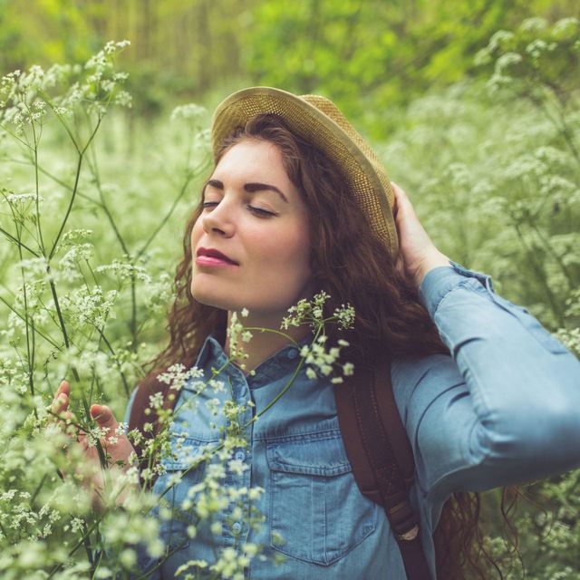 People in nature, Hair, Green, Nature, Beauty, Grass, Botany, Spring, Meadow, Plant, 