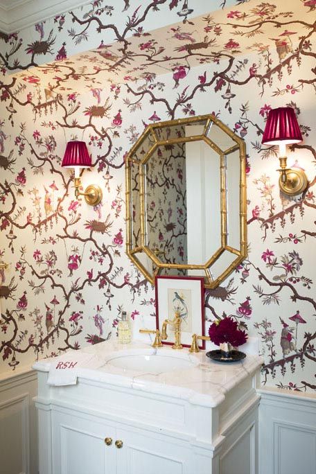 Pink, Room, Wallpaper, Interior design, Property, Wall, Material property, Furniture, Architecture, Curtain, 