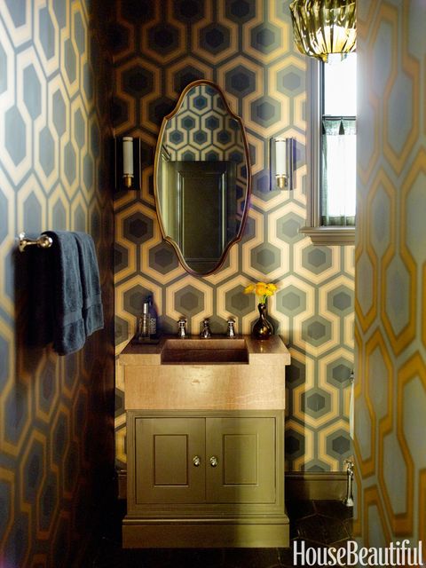 david hicks wallpaper bathroom