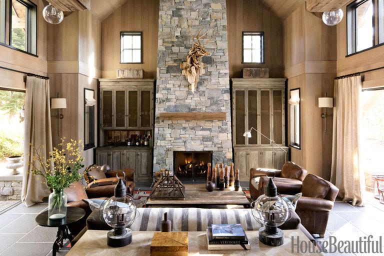 Mountain Retreat Living Room - House Beautiful Pinterest Favorite Pins 