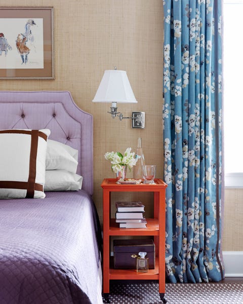 tufted purple headboard