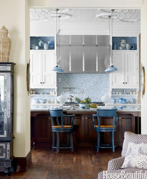Blue Mercury Glass Pendant Lights