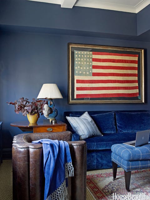 Patriotic Decor For 4th Of July Red White And Blue Decorating Ideas Civil War Era Flag