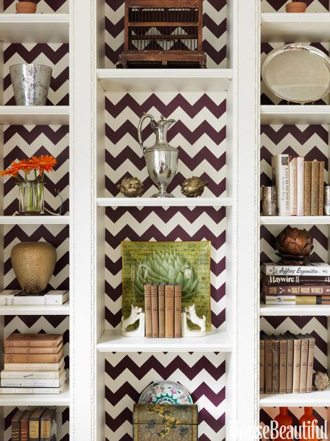 herringbone bookcase