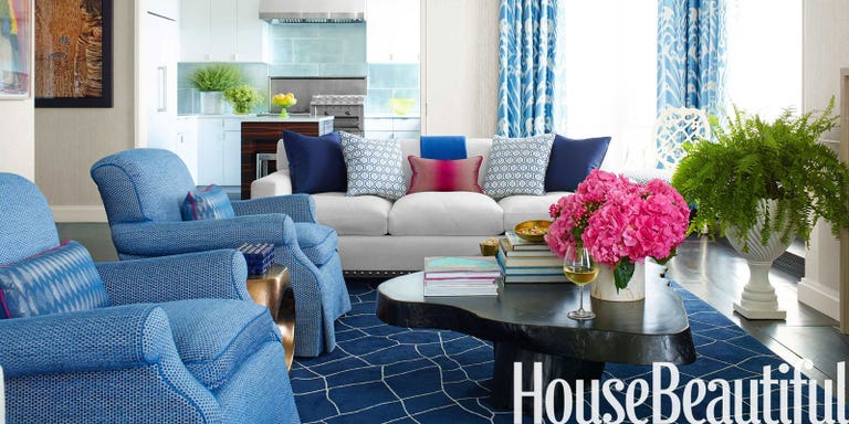powdery blue ikat curtains