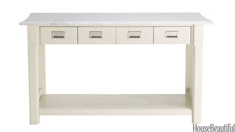 ash wood and marble kitchen island