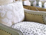 traditional chair with modern print upholstery