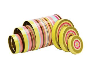 Cylinder Stripe Tins