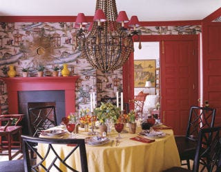 Colorful living room featured in June 2007 issue.