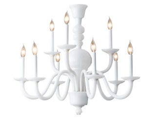 a white chandelier