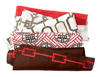 five different fabrics piled on top of each other