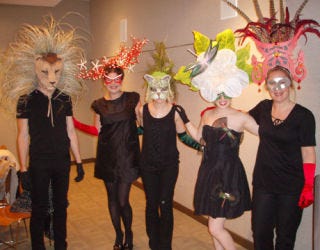 some of the staffers in their costume