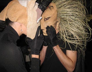 two of the staffers in their costumes